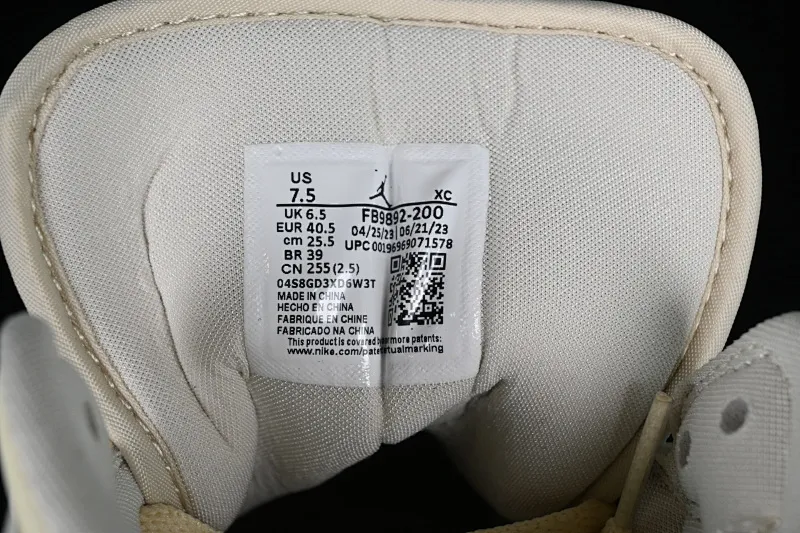 All categories Air Jordan Jordan series basketball shoes Air Jordan 1 Mid Nk Air Jordan 1 Mid AJ1 Joe 1 white gold Chinese casual sneakers FB9892-200